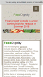 Mobile Screenshot of fooddignity.org